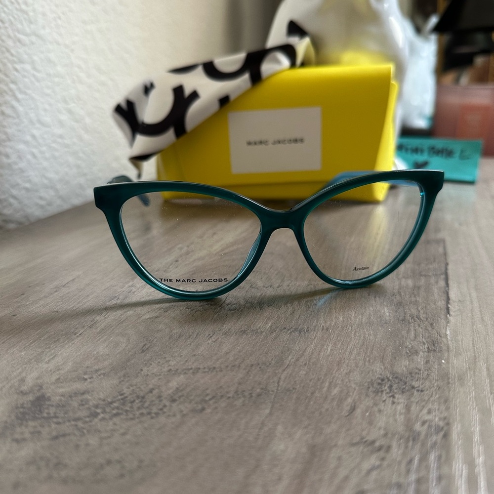 Marc Jacobs MARC 560 DCF 140 Teal Cat Eye Eyeglasses Frames 54mm